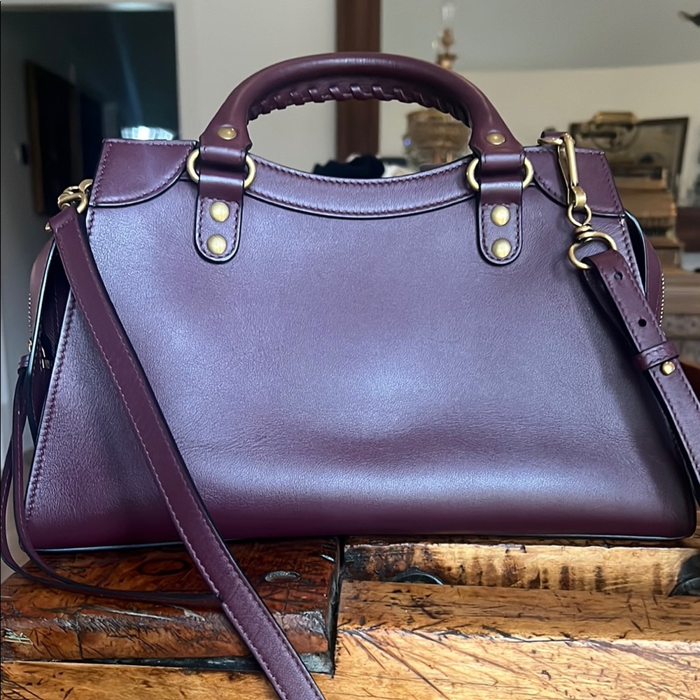 Balenciaga Burgundy Leather Handbag - Picture 2 of 6